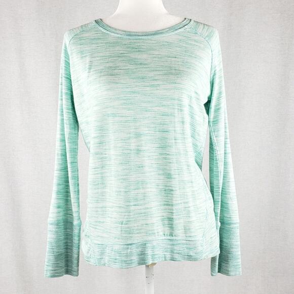 Champion Tops - Champion Elite Top Women M Green Heathered Super Soft Long Sleeve Round Neck